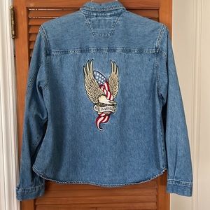 HARLEY DAVIDSON** XL long sleeve denim shirt